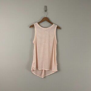 Lululemon Meet Halfway Tank Striped Butter Pink Size 6